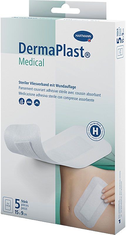 DermaPlast Medical Vliesverband 15x9cm (5 Stk)