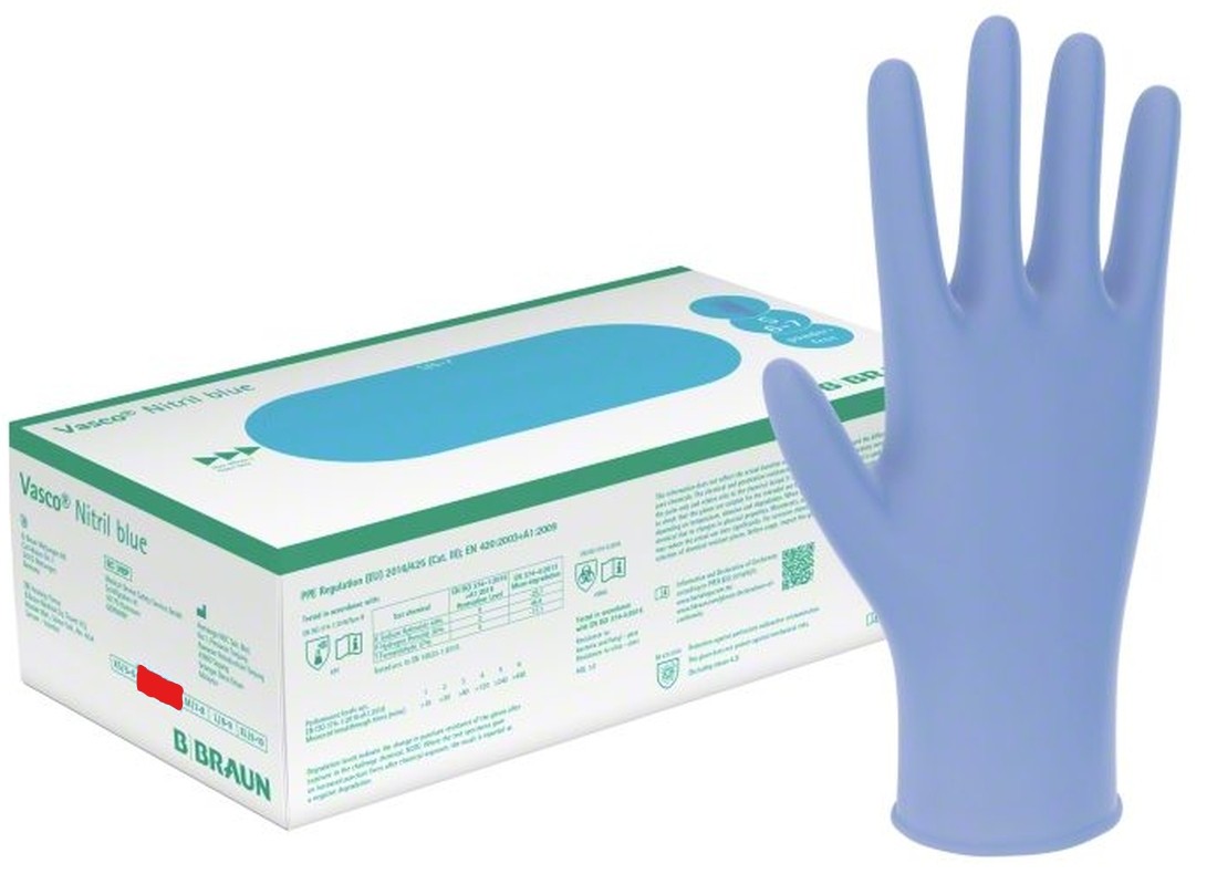 Vasco Nitril Handschuhe Blau L (150 Stk)
