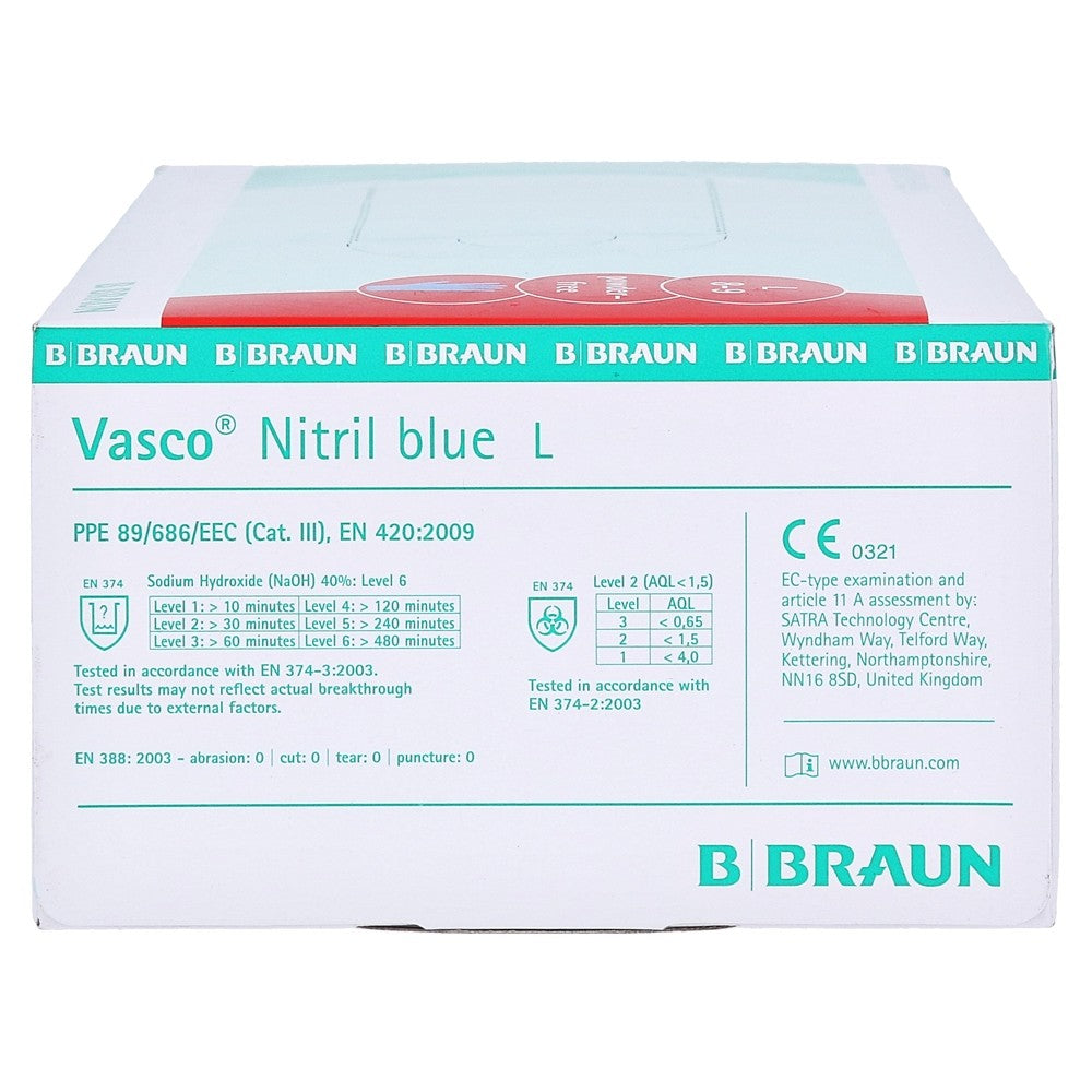 Vasco Nitril Handschuhe Blau L (150 Stk)