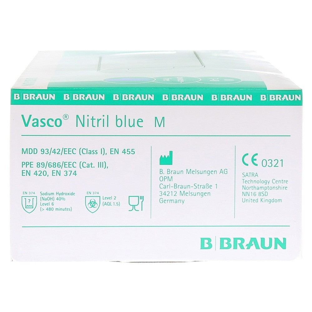 Vasco Nitril Handschuhe Blau M (150 Stk)