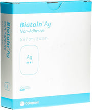Biatain Ag Non-Adhesive 5x7cm (5 Stk)