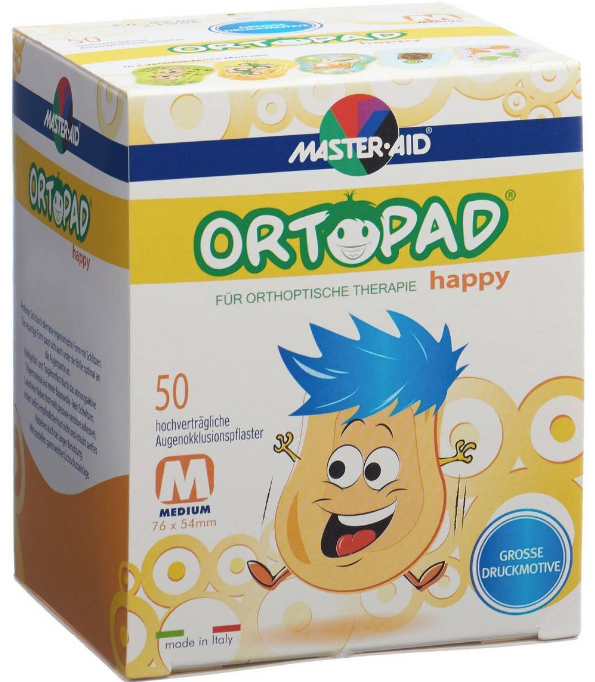 ORTOPAD Occlusionspflaster Happy Medium 76x54mm (50 Stk)