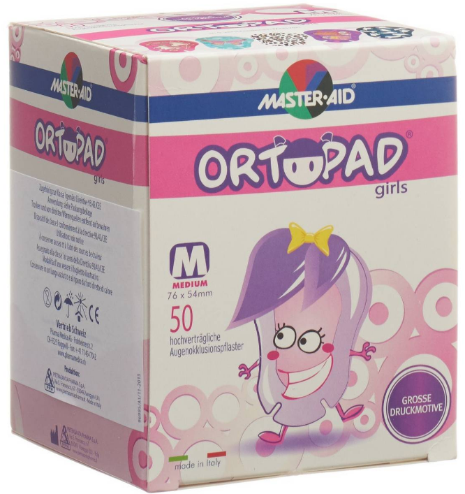 ORTOPAD Occlusionspflaster Medium Girls 2-4J. 76x54mm (50 Stk)