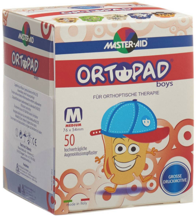 ORTOPAD Occlusionspflaster Medium Boys 2-4J. 76x54mm (50 Stk)