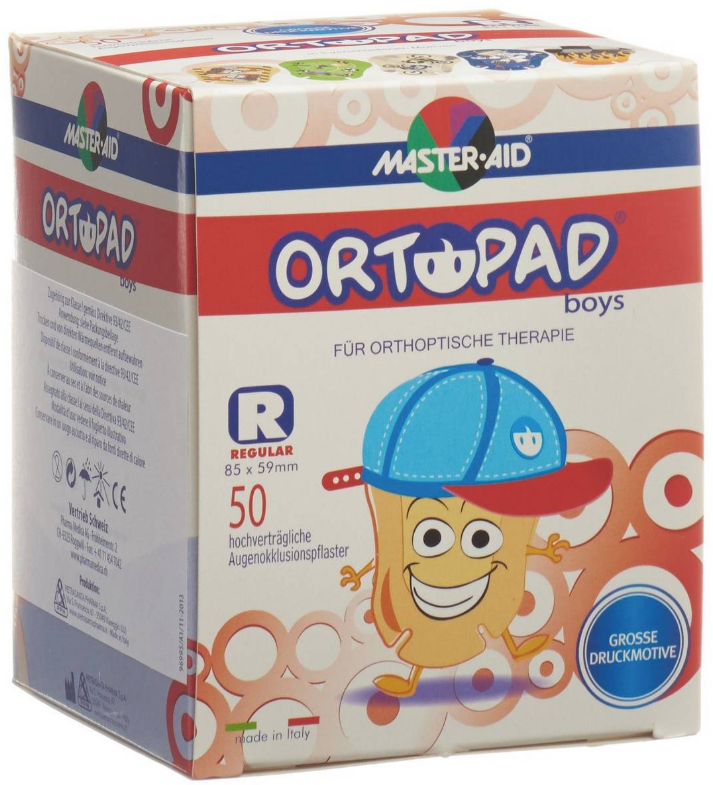 ORTOPAD Occlusionspflaster Regular Boys ab 4J. 85x59mm (50 Stk)