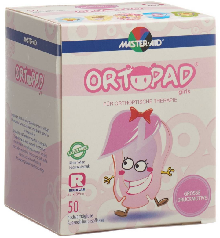 ORTOPAD Occlusionspflaster Regular Girls ab 4J. 85x59mm (50 Stk)