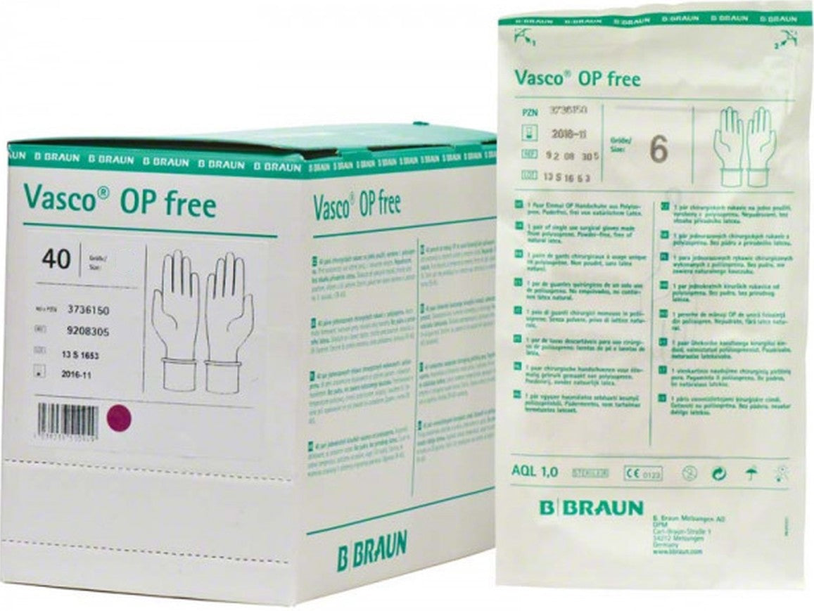 Vasco OP Free Handschuh Latexfrei Größe 6.5 (40 Paar)