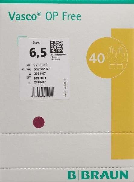 Vasco OP Free Handschuh Latexfrei Größe 6.5 (40 Paar)