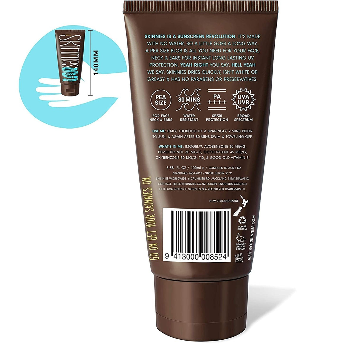 Skinnies Sonnengel SPF30 (100ml)