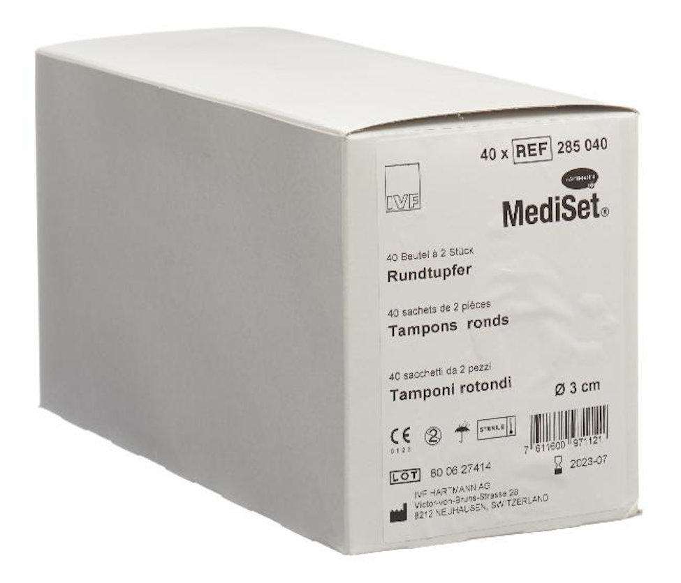 MediSet Rundtupfer Steril 3cm (40x2 Stk)
