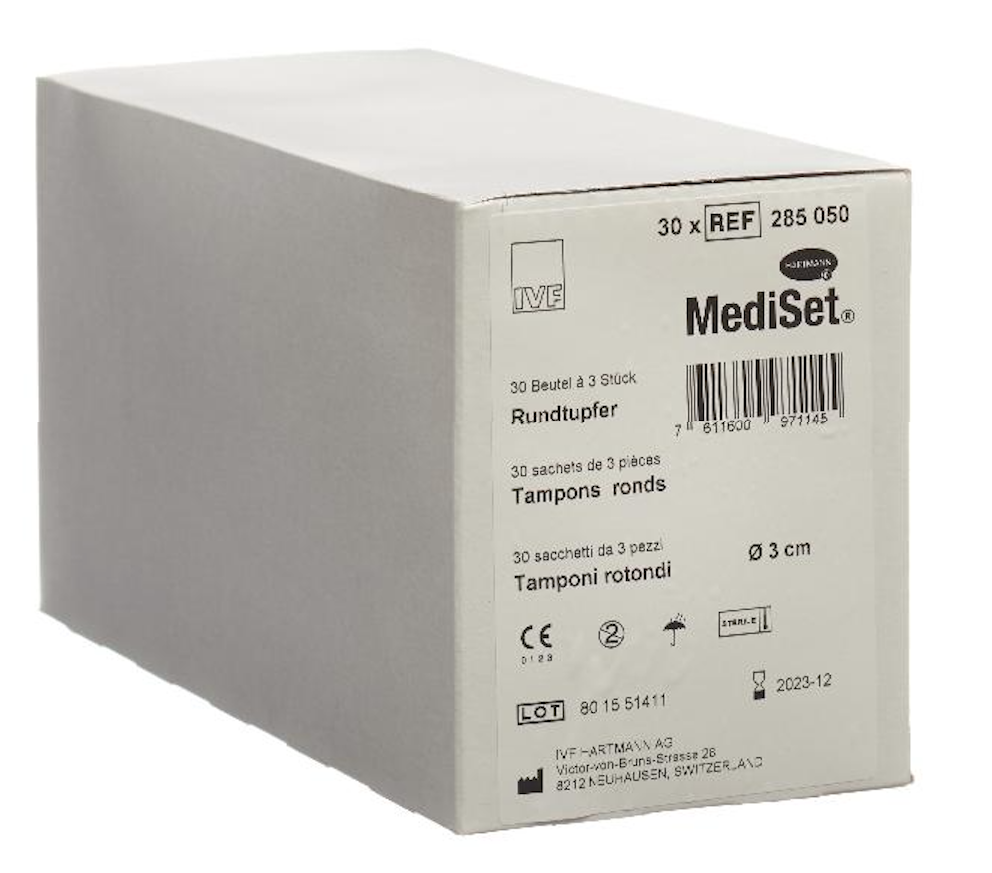 MediSet Rundtupfer Steril 3cm (30x3 Stk)