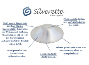 Silverette Still-Silberhütchen XL ø 5cm (1 Stk)