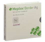 Mepilex Border Ag Schaumverband 10x10cm (5 Stk)