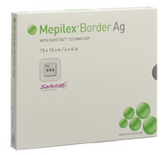 Mepilex Border Ag Schaumverband 15x15cm (5 Stk)
