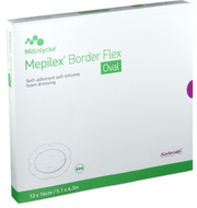 Mepilex Border Flex Oval Schaumverband 13x16cm (5 Stk)