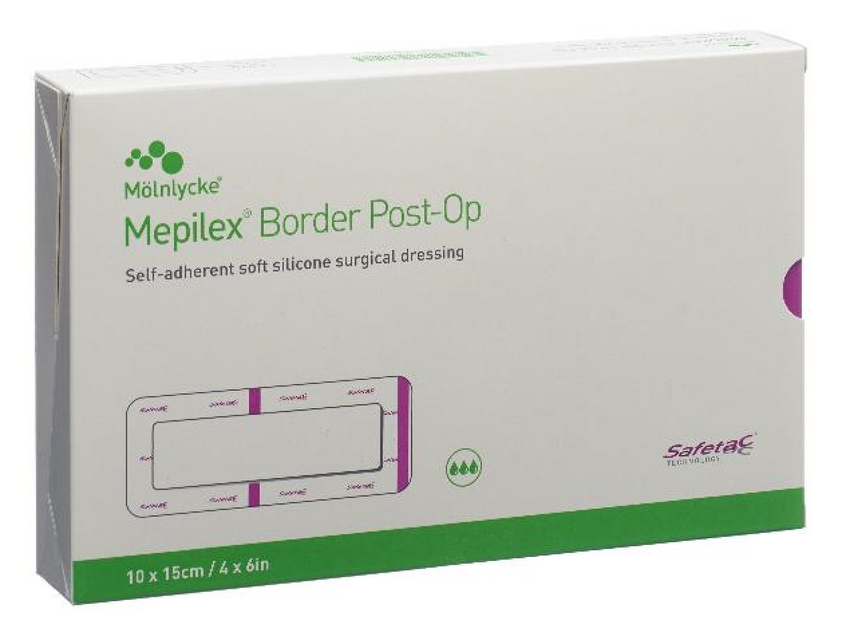 Mepilex Border Post-Op Komplettverband 10x15cm (10 Stk)