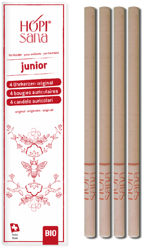 Hopisana Ohrenkerzen junior rot (4 Stk)