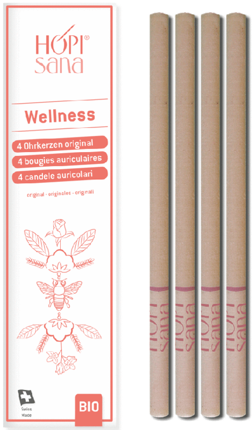 Hopisana Ohrenkerzen Wellness rosa (4 Stk)