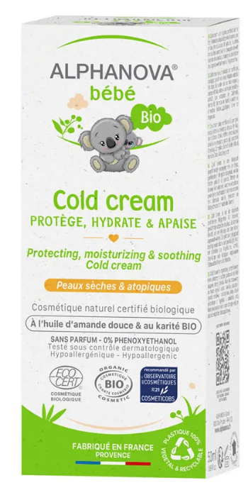 ALPHANOVA bébé Cold cream Bio (50ml)