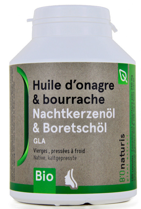 BIOnaturis Nachtkerzenöl&Borretschöl Kapseln 500mg (180 Stk)