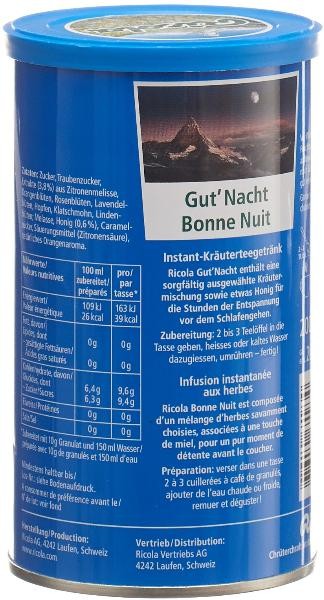 Ricola Instant-Tee Gut'Nacht Dose (200 g)