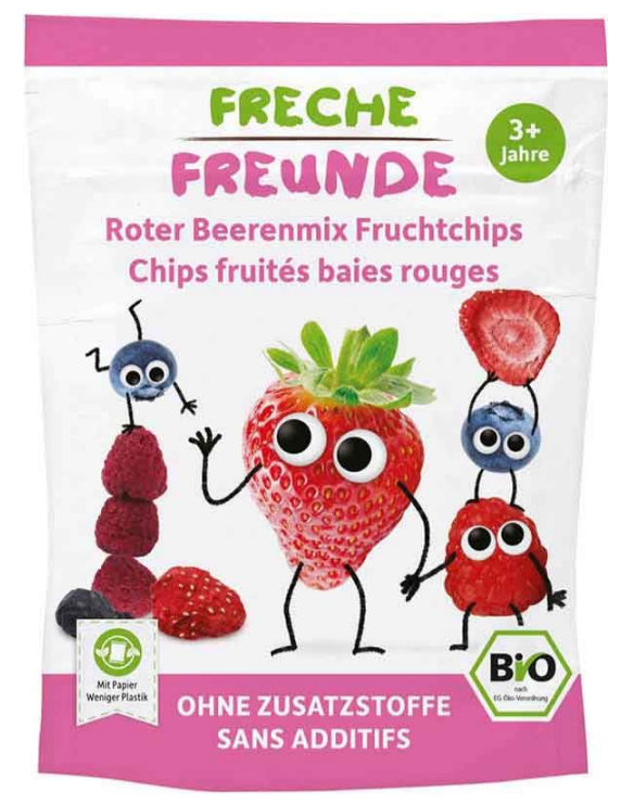 FRECHE FREUNDE Fruchtchips roter Beerenmix (10g)