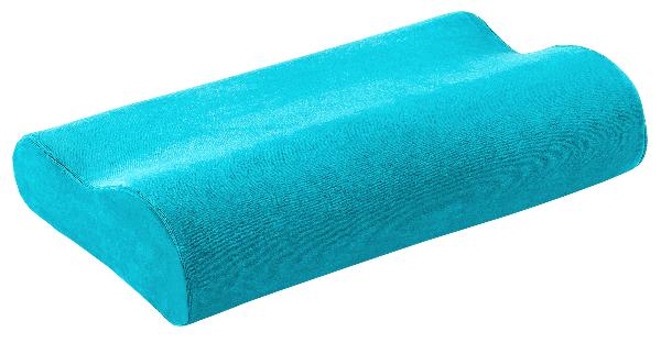 elsa Oreiller cervical 50x11cm avec housse velours turquoise (1 pce)