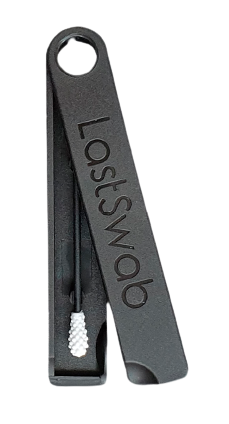 LastSwab Basic Wiederverwendbares Wattestäbchen Schwarz (1 Stk)