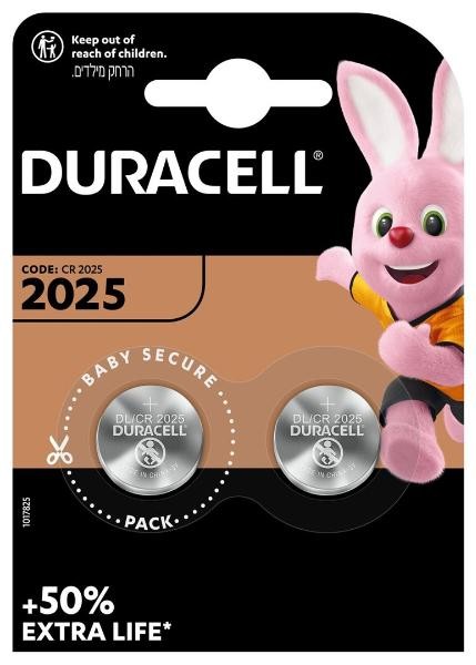 DURACELL Batterie CR2025 3V Lithium B2 XL (2 Stk)