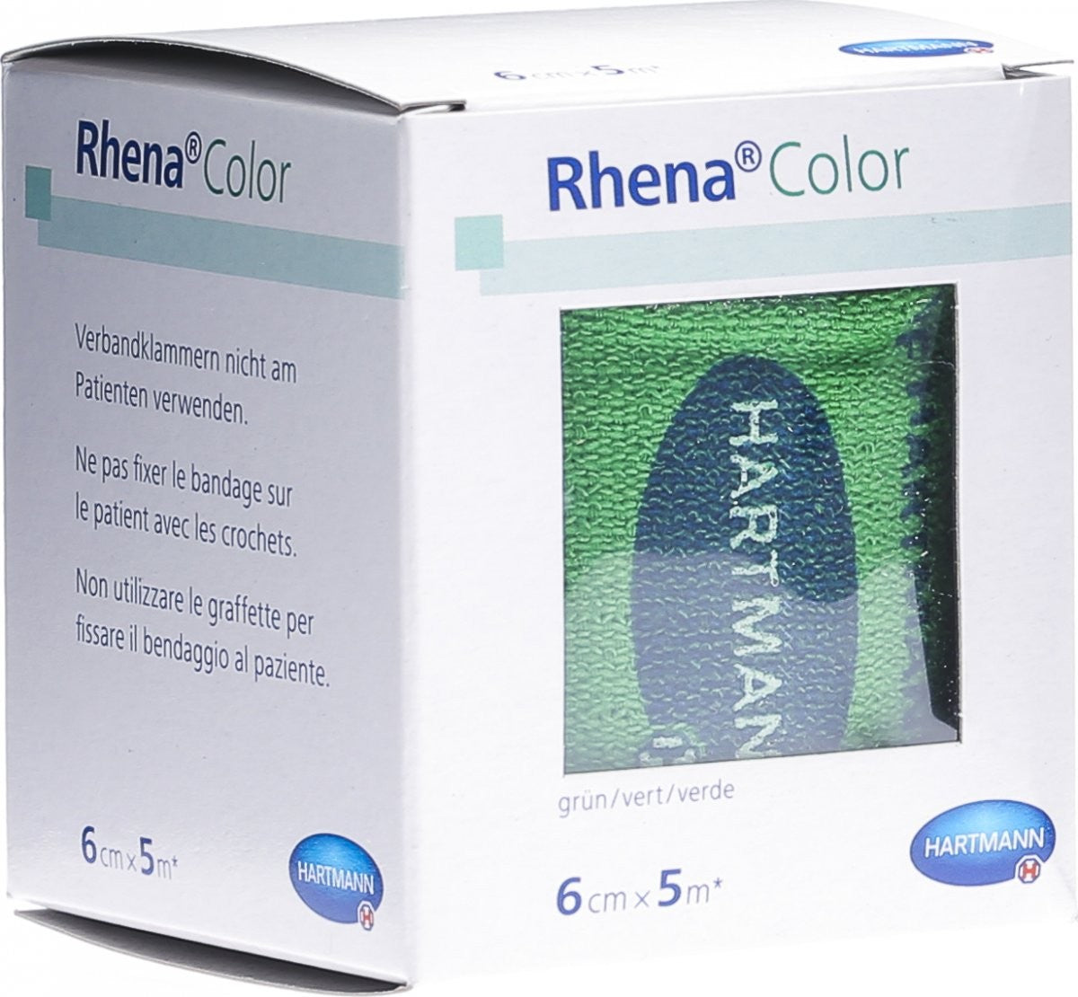 Rhena Color Elastische Binden 6cmx5m grün (1 Stk)