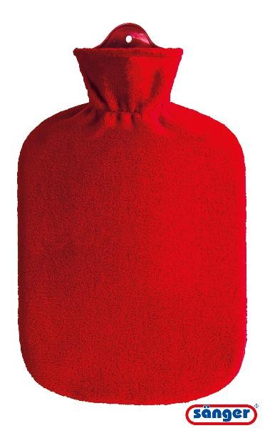 Sänger Wärmflasche Fleecebezug rot 2 Liter (1 Stk)
