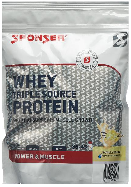 SPONSER Whey Triple Source Protein Vanilla (500g)