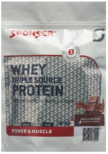 SPONSER Whey Triple Source Protein al cioccolato (500 g)