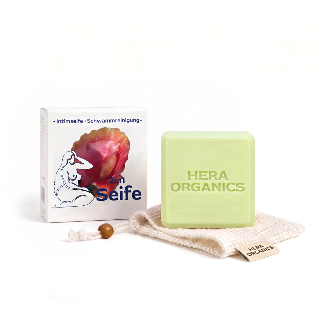HERA 2in1 Intim-Schwammseife 75g inkl. Netzbeutel (1 Stk)