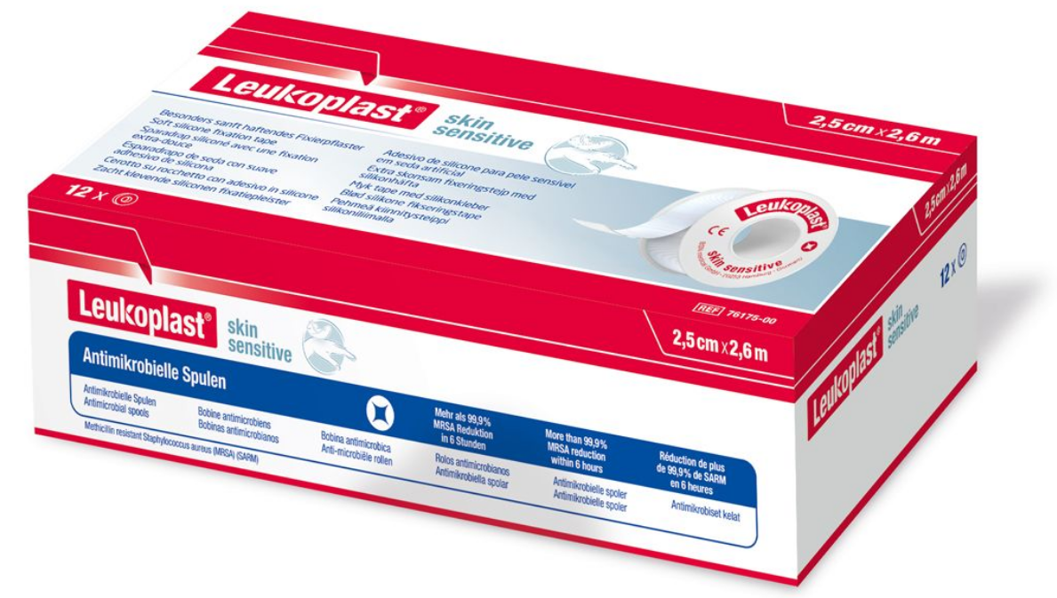 Leukoplast skin sensitive Silik 2.5cmx2.6m (12 Stk)