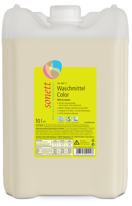 Sonett Waschmittel Color 20°-60°C Mint&Lemon (10L)