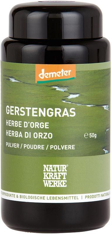 NATURKRAFTWERKE Gerstengras Pulver Demeter (50g)