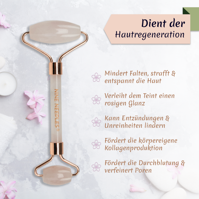 Nine Needles Jade Roller Rosenquarz (1 Stk)