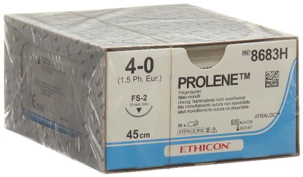 Ethicon Prolene Fil de suture bleu 4-0 FS-2S 45cm (36 pces)