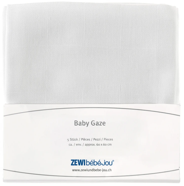 ZEWI bébé-jou Baby Gaze 60x60cm (5 Stk)
