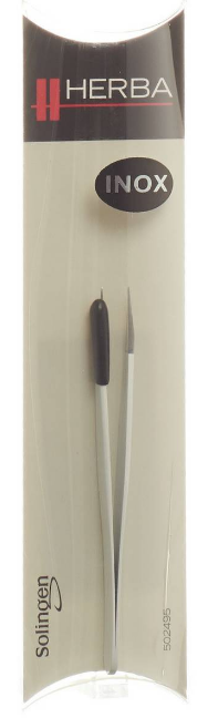 HERBA Pinzette spitz Inox weiss (1 Stk)