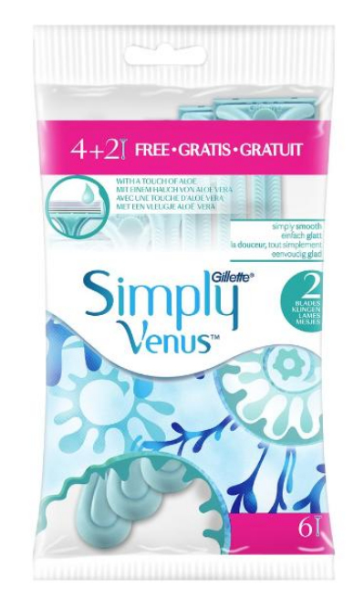 Gillette Simply Venus 2 Einwegrasierer (6 Stk)