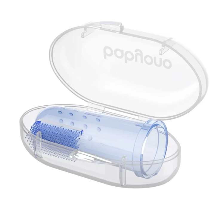 Babyono Fingerzahnbürste aus Silikon mit Box (1 Stk)