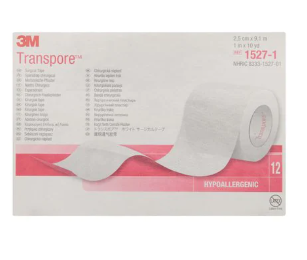 3M Transpore Rollenpflaster 25mm x 9.14m (12 Stk)