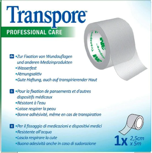 3M Transpore Heftpflaster refill 5m x 25mm (1 Stk)