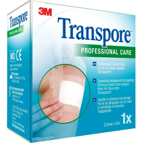 3M Transpore Heftpflaster refill 5m x 25mm (1 Stk)