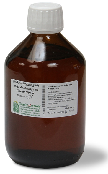 Bahnhof-Apotheke Kempten Nelken-Massageöl (300ml)
