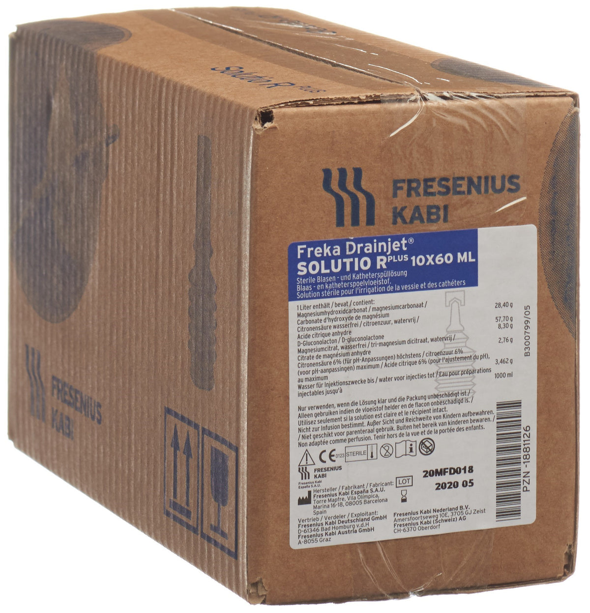 Freka Drainjet Solutio R plus Katheterspüllösung (10 x 60ml)