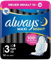 always Maxi Night Binden mit Flügeln Grösse 3 (12 Stk)