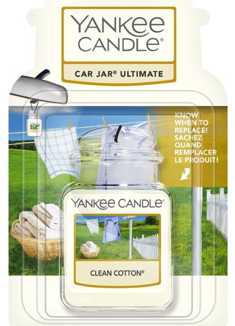 Yankee Candle Car Jar Ultimate Lufterfrischer Clean Cotton (1 Stk)